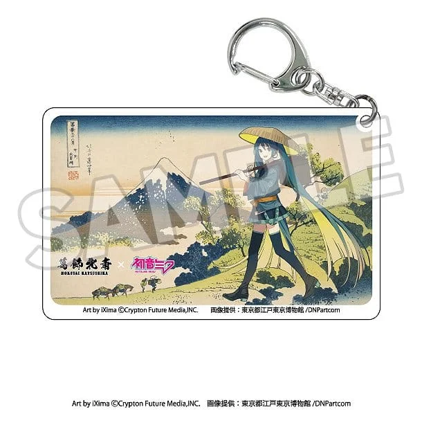 Katsushika Hokusai x Hatsune Miku Acrylic Keychains (7 cm x 8.5 cm) Blind Box - 1 Unidade Aleatória